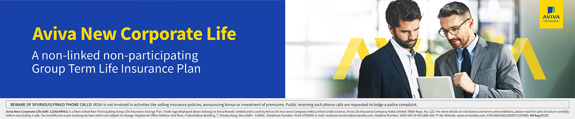 Aviva New Corporate Life Aviva India 8536